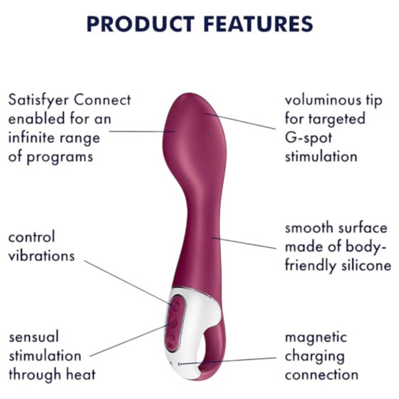 Satisfyer Hot Spot - Rechargeable, Warming G-Spot Vibrator (Red)