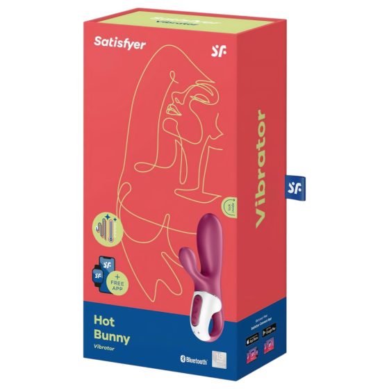 Satisfyer Hot Bunny - Smart Warming Clitoral Vibrator (Red)