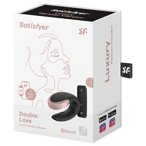 Satisfyer Double Love - smart, waterproof, remote-controlled couple's vibrator (black)