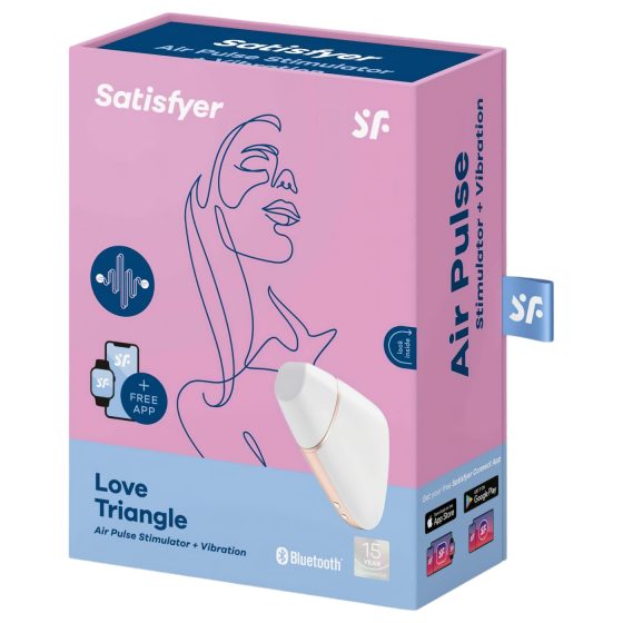 Satisfyer Love Triangle - Smart Air-Pulse Clitoral Stimulator (White)