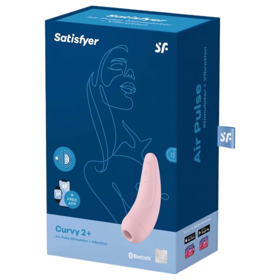 Satisfyer Curvy 2+ - Smart Clitoral Stimulator with Air Pulse Technology (Pink)