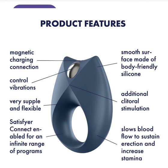 Satisfyer Royal One - Smart Vibrating Cock Ring (Blue)