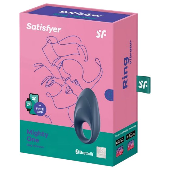 Satisfyer Mighty One - Smart Vibrating Cock Ring (Blue)