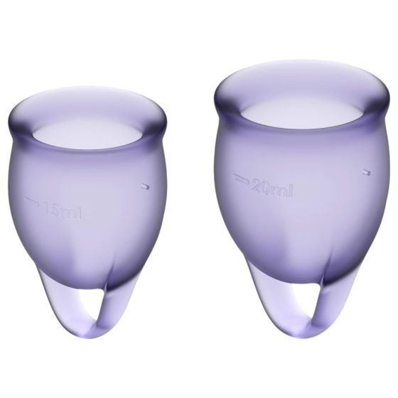 Satisfyer Feel Confident - Menstrual Cup Set (Purple) - 2 Pieces