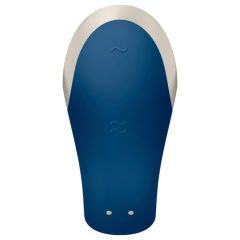   Satisfyer Double Love - Smart, Waterproof, Wireless Couples Vibrator (Blue)