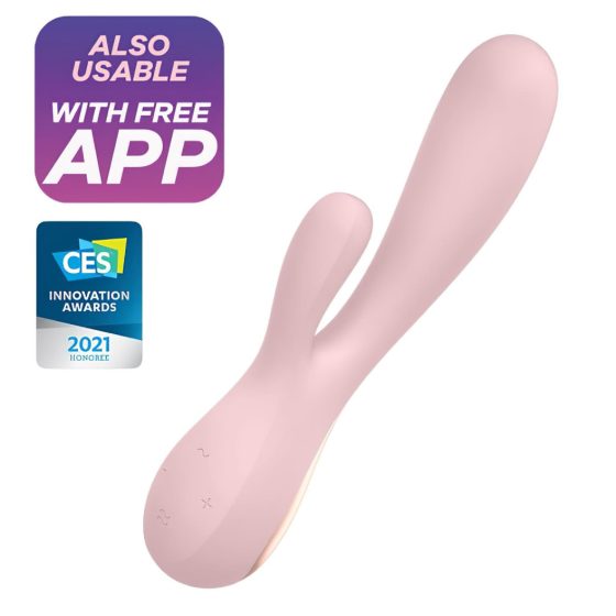 Satisfyer Mono Flex - Smart Waterproof Vibrator (Pale Pink)