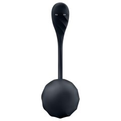   Satisfyer Ribbed Petal - Remote Control Vibrating Egg (Black)