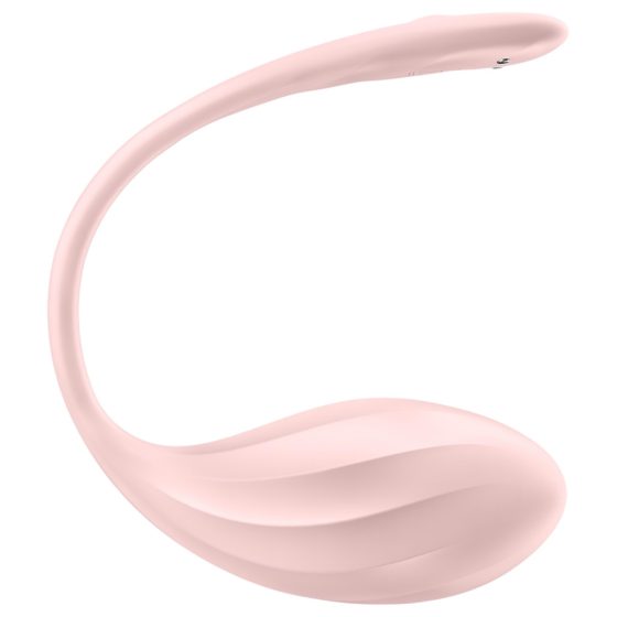 Satisfyer Ribbed Petal - Radio-Controlled Vibrating Egg (Pink)