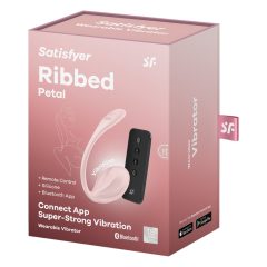   Satisfyer Ribbed Petal - Radio-Controlled Vibrating Egg (Pink)