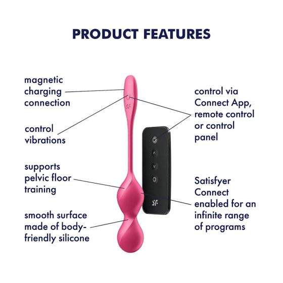 Satisfyer Love Birds 2 - Smart Vibrating Ben Wa Ball (Pink)