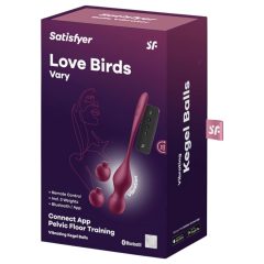   Satisfyer Love Birds Vary - Smart, Adjustable Ben Wa Balls (Burgundy)