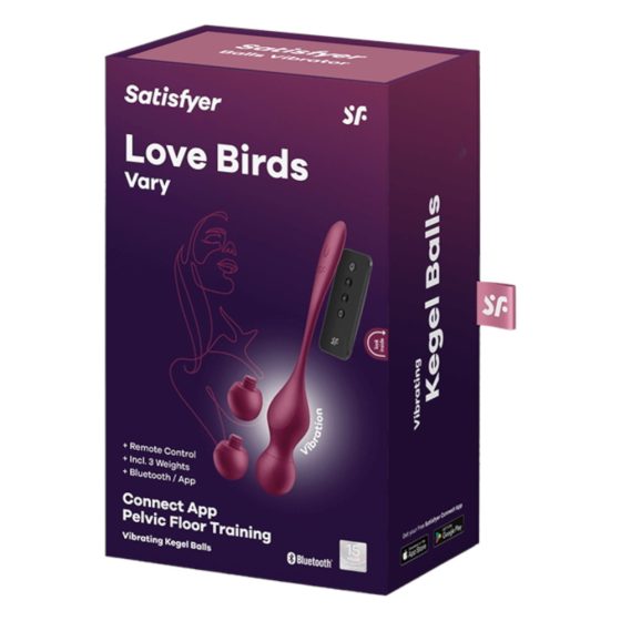 Satisfyer Love Birds Vary - Smart Variable Kegel Balls (Burgundy)