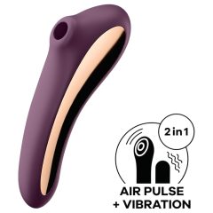   Satisfyer Dual Kiss - 2-in-1 Rechargeable Vaginal and Clitoral Vibrator (Purple)