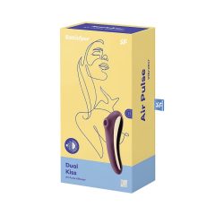   Satisfyer Dual Kiss - 2in1 Rechargeable Vaginal and Clitoral Vibrator (Purple)