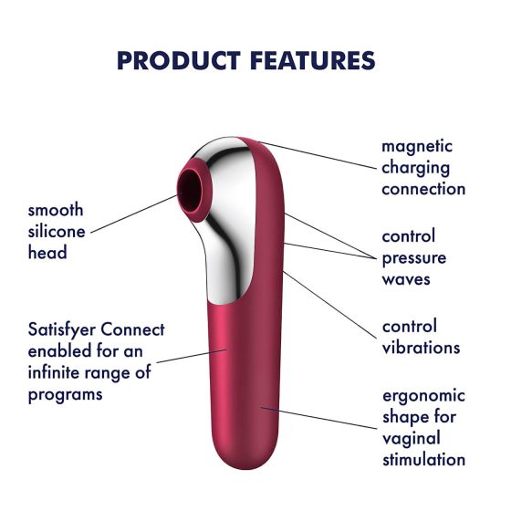 Satisfyer Dual Love - Smart Vaginal and Clitoral Vibrator (Red)