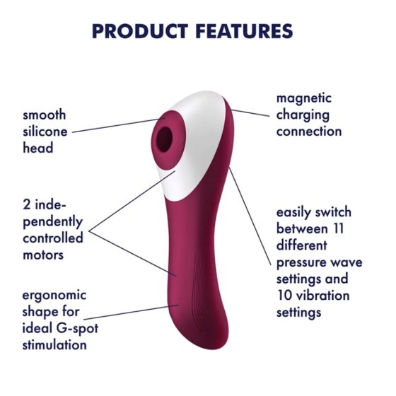 Satisfyer Dual Crush - Rechargeable Vaginal and Clitoral Vibrator (Red)