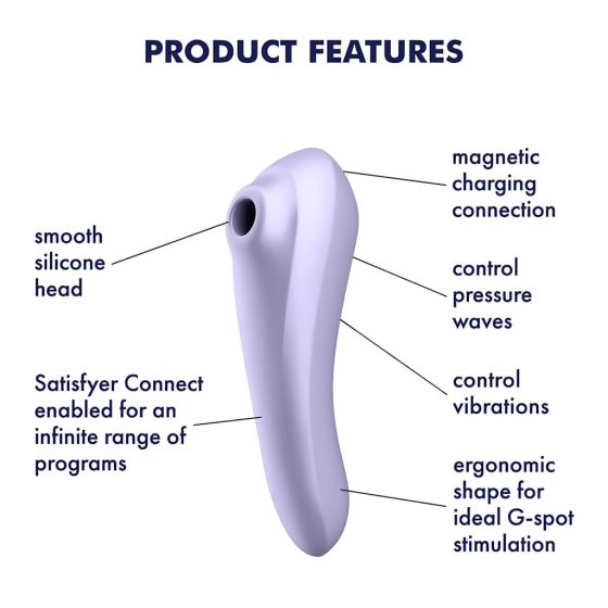 Satisfyer Dual Pleasure - Smart Air-Pulse 2-in-1 Vibrator (Purple)