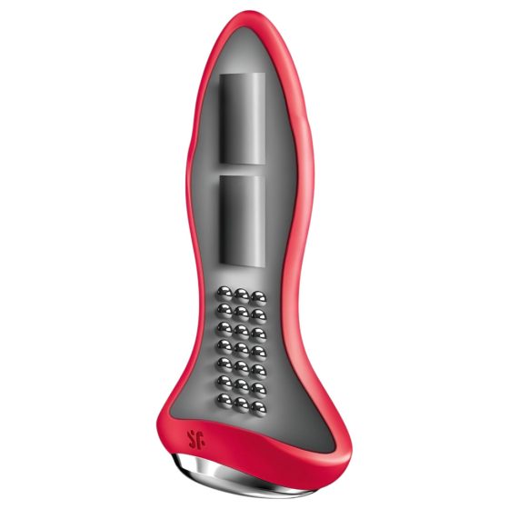 Satisfyer Rotator Plug 1 - Rechargeable, Beaded Anal Vibrator (Red)