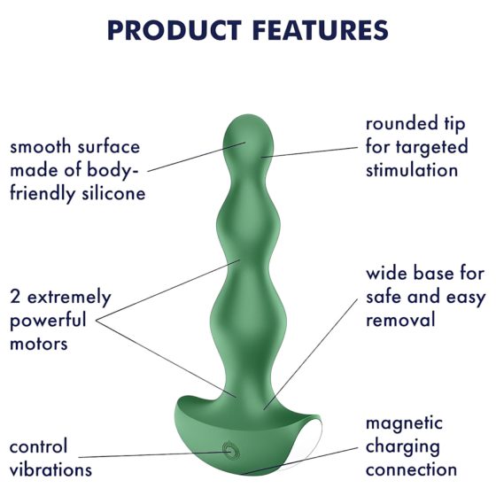 Satisfyer Lolli-Plug 2 - Rechargeable, Waterproof Anal Vibrator (Green)