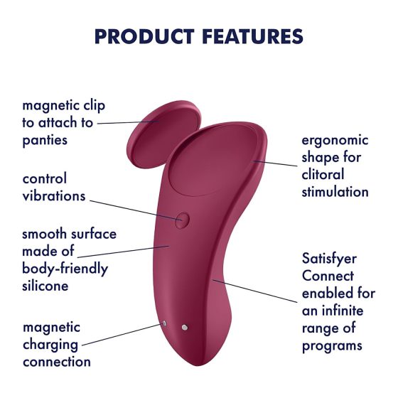 Satisfyer Sexy Secret - smart waterproof panty vibrator (red)