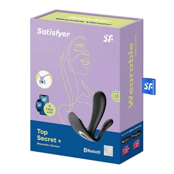 Satisfyer Top Secret Plus - Smart Triple Arm Vibrator (Black)