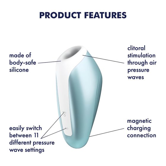 Satisfyer Love Breeze - Waterproof Clitoral Stimulator (Blue)