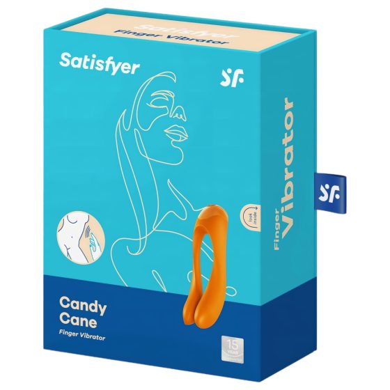 Satisfyer Candy Cane - Rechargeable, Waterproof Dual Vibrator (Orange)