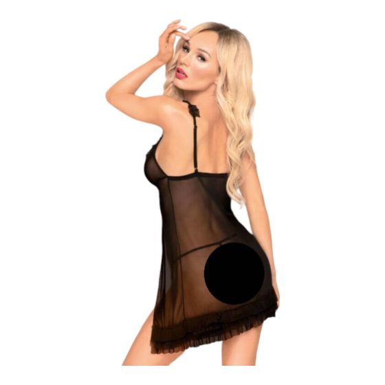 Penthouse After Sunset - Sheer Babydoll and Thong (Black)