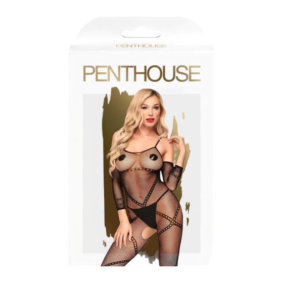 Penthouse Under Arrest - open bodysuit (black)