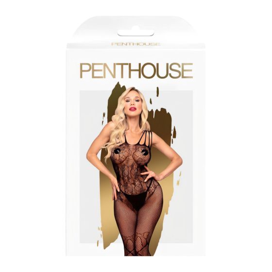 Penthouse Dirty Mind - Open Fishnet Bodysuit (Black)