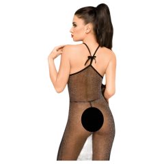   Penthouse Love on Fire - Sparkling Sheer Bodysuit with Thong (Black)