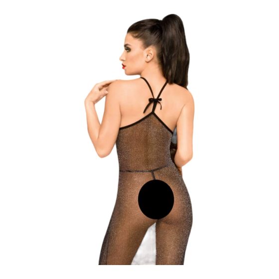 Penthouse Love on Fire - Sparkling Sheer Bodysuit with Thong (Black)