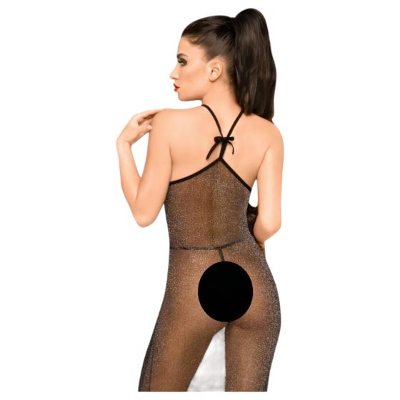 Penthouse Love on Fire - Sparkling Sheer Bodysuit with Thong (Black)