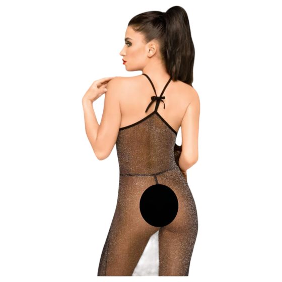 Penthouse Love on Fire - Shimmering Sheer Bodystocking with Thong (Black)