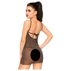   Penthouse Bombshell - Sparkling Sheer Dress and Thong (Black)