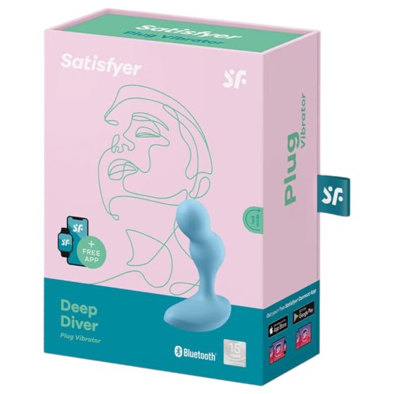 Satisfyer Deep Diver - smart anal vibrator (blue)