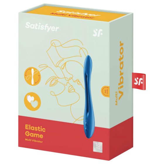 Satisfyer Elastic Game - Rechargeable, Flexible Couples Vibrator (Blue)