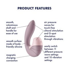   Satisfyer Supernova - Rechargeable Air-Wave 2in1 Vibrator (Pink)