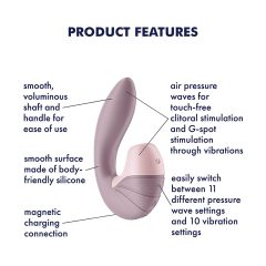   Satisfyer Supernova - rechargeable, air-wave 2-in-1 vibrator (pink)