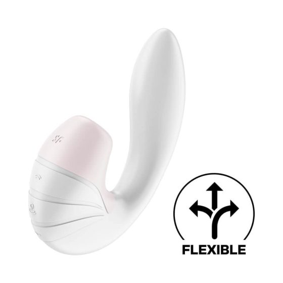 Satisfyer Supernova - Rechargeable Air Pulse 2in1 Vibrator (White)