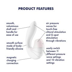   Satisfyer Supernova - Rechargeable Air Pulse 2in1 Vibrator (White)