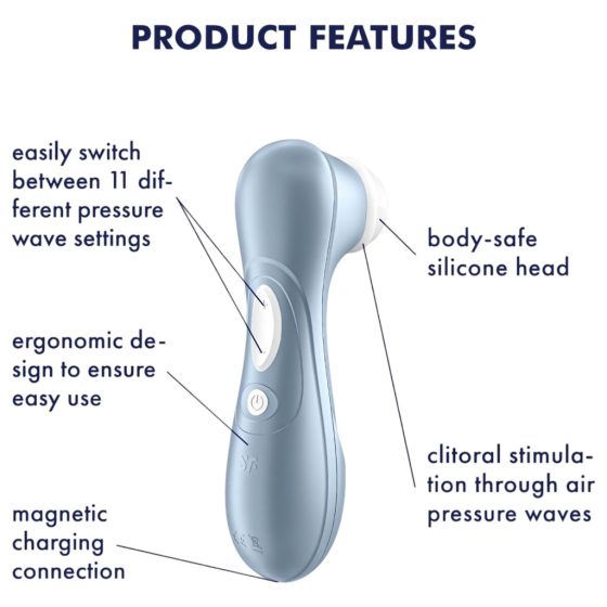 Satisfyer Pro 2 Gen2 - Rechargeable Air Pulse Clitoral Stimulator (Blue)