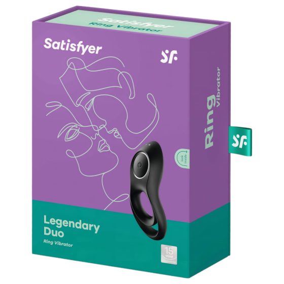 Satisfyer Legendary Duo - Rechargeable Vibrating Cock Ring (Black)