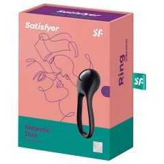   Satisfyer Majestic Duo - Rechargeable Waterproof Cock Ring (Black)