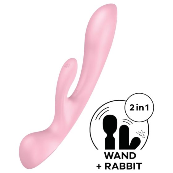 Satisfyer Triple Oh - Rechargeable Clitoral Vibrator (Pink)