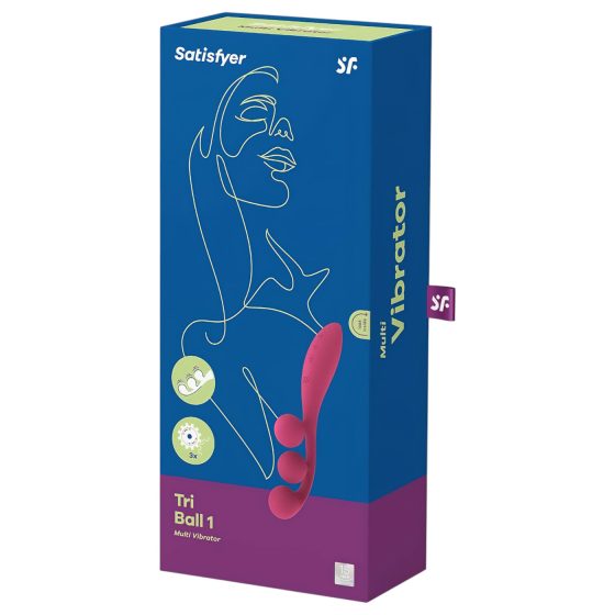 Satisfyer Tri Ball 1 - rechargeable, multifunction vibrator (red)