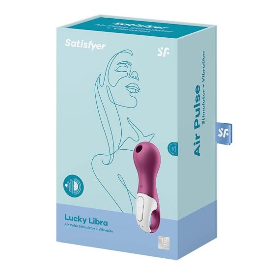 Satisfyer Lucky Libra - Rechargeable Air-Pulse Clitoral Stimulator (Purple)