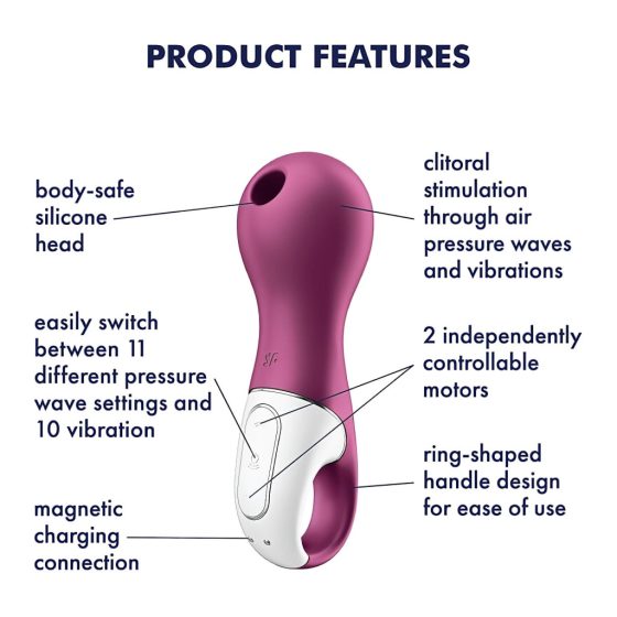 Satisfyer Lucky Libra - Rechargeable Air-Pulse Clitoral Stimulator (Purple)