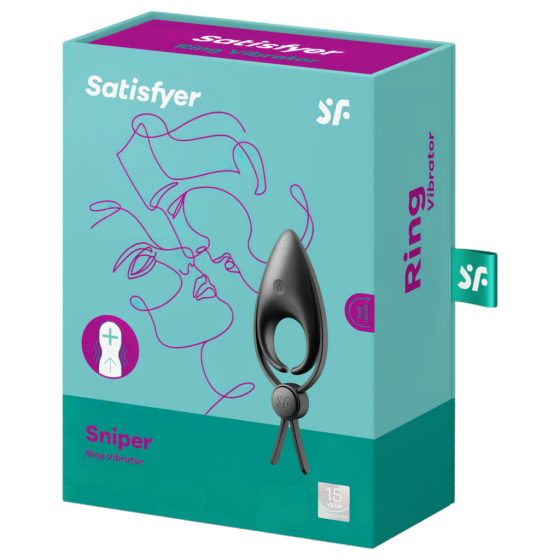 Satisfyer Sniper - Rechargeable Vibrating Penis Ring (Black)