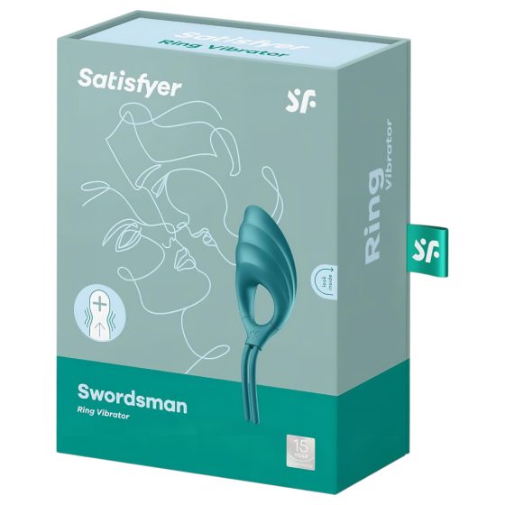 Satisfyer Swordsman - Rechargeable Vibrating Cock Ring (Green)